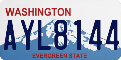 WA license plate AYL8144