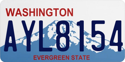 WA license plate AYL8154