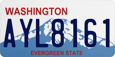 WA license plate AYL8161