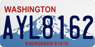 WA license plate AYL8162