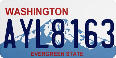 WA license plate AYL8163