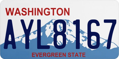 WA license plate AYL8167