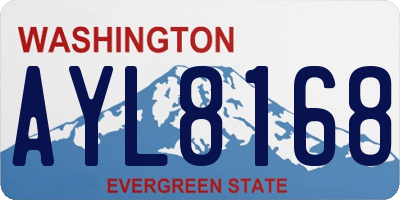 WA license plate AYL8168