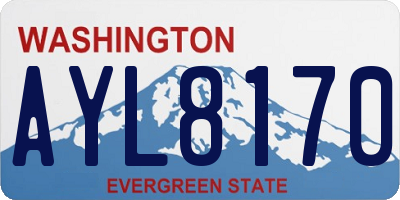 WA license plate AYL8170
