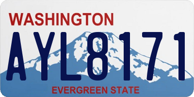 WA license plate AYL8171