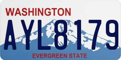 WA license plate AYL8179