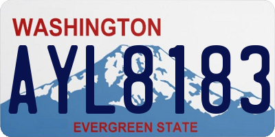 WA license plate AYL8183