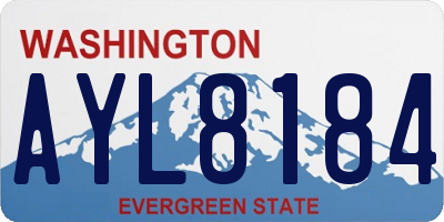WA license plate AYL8184