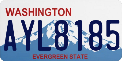 WA license plate AYL8185