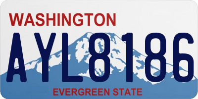 WA license plate AYL8186