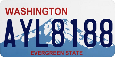 WA license plate AYL8188