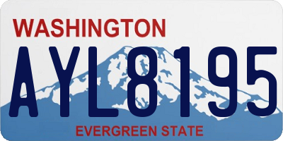 WA license plate AYL8195
