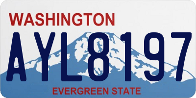 WA license plate AYL8197