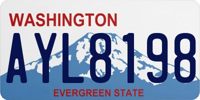 WA license plate AYL8198
