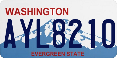 WA license plate AYL8210