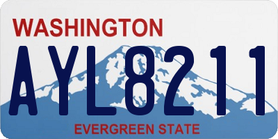 WA license plate AYL8211