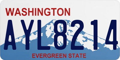 WA license plate AYL8214