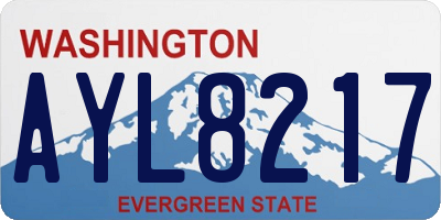WA license plate AYL8217