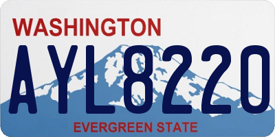 WA license plate AYL8220