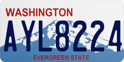 WA license plate AYL8224