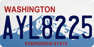 WA license plate AYL8225