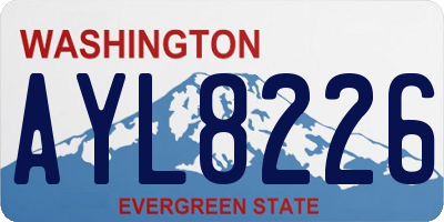 WA license plate AYL8226