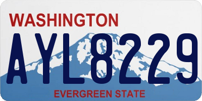 WA license plate AYL8229