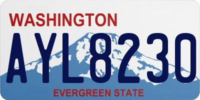 WA license plate AYL8230
