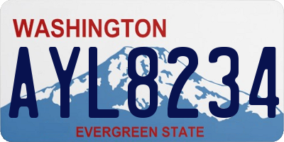 WA license plate AYL8234