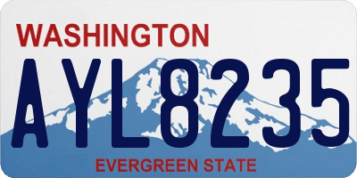 WA license plate AYL8235