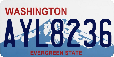 WA license plate AYL8236