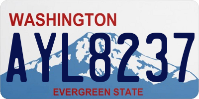 WA license plate AYL8237