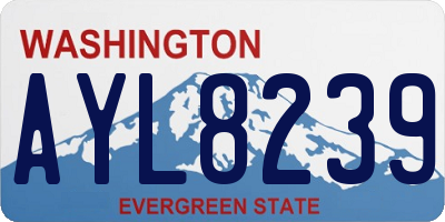 WA license plate AYL8239