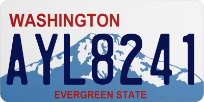WA license plate AYL8241