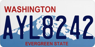 WA license plate AYL8242