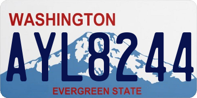 WA license plate AYL8244