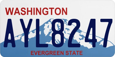 WA license plate AYL8247
