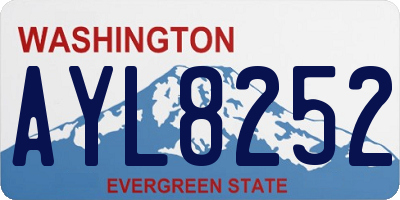 WA license plate AYL8252