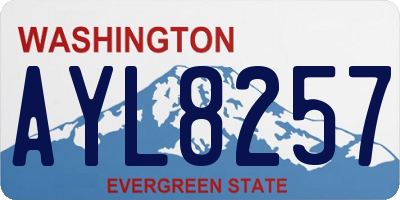 WA license plate AYL8257