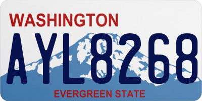 WA license plate AYL8268