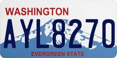 WA license plate AYL8270