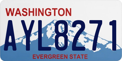 WA license plate AYL8271