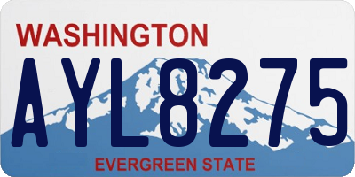 WA license plate AYL8275
