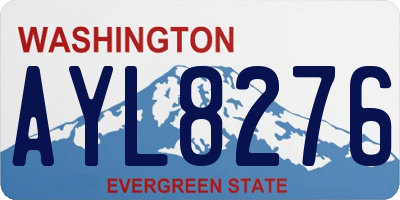 WA license plate AYL8276