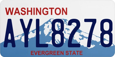 WA license plate AYL8278