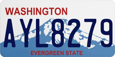 WA license plate AYL8279