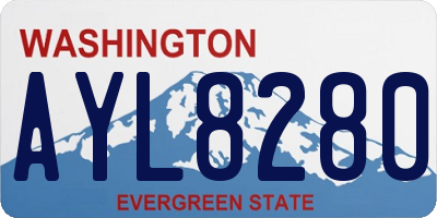 WA license plate AYL8280