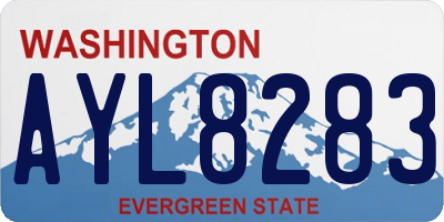 WA license plate AYL8283