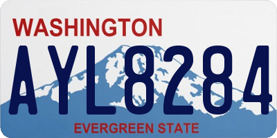 WA license plate AYL8284
