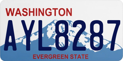 WA license plate AYL8287